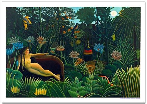 Amazon.co.jp: 世界の名画 ルソー夢 ジークレー技法 高級ポスター (B4